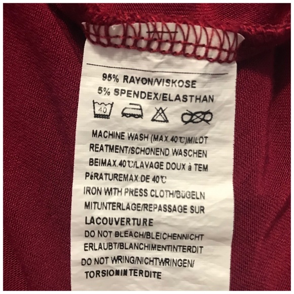 EKOUAER, NWOT- Long Burgundy Pajama Shirt - Picture 6 of 6